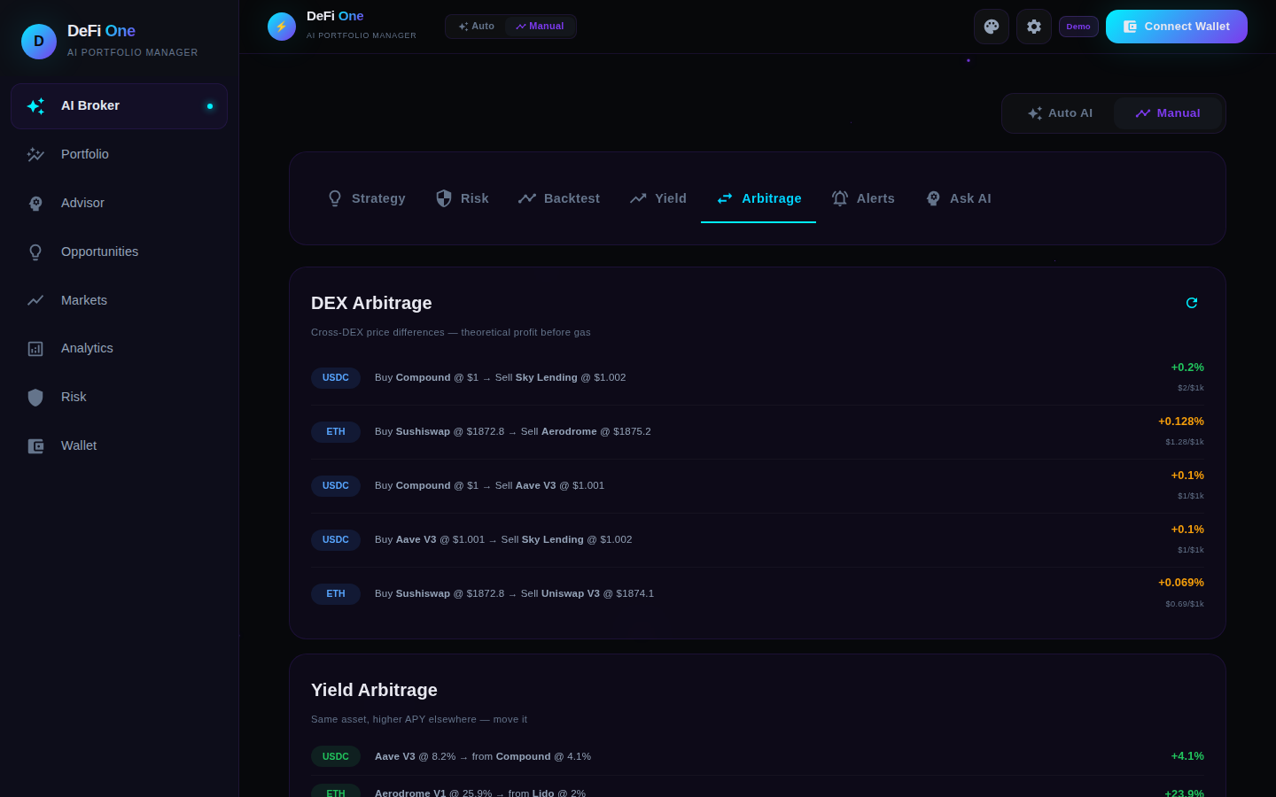 DeFi One — Arbitrage